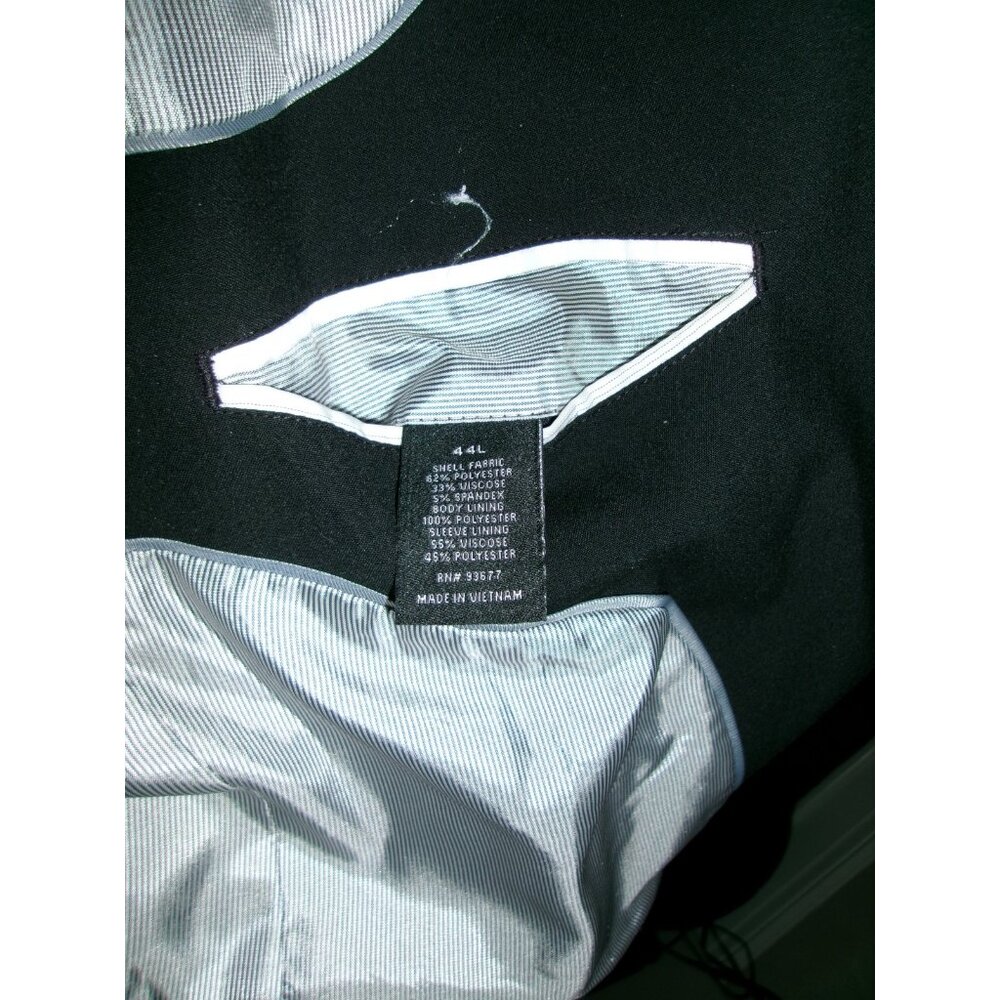 JF J.Ferrar Super Slim Black Suit Jacket Blazer Size 44L Stretch Lined - Picture 5 of 5